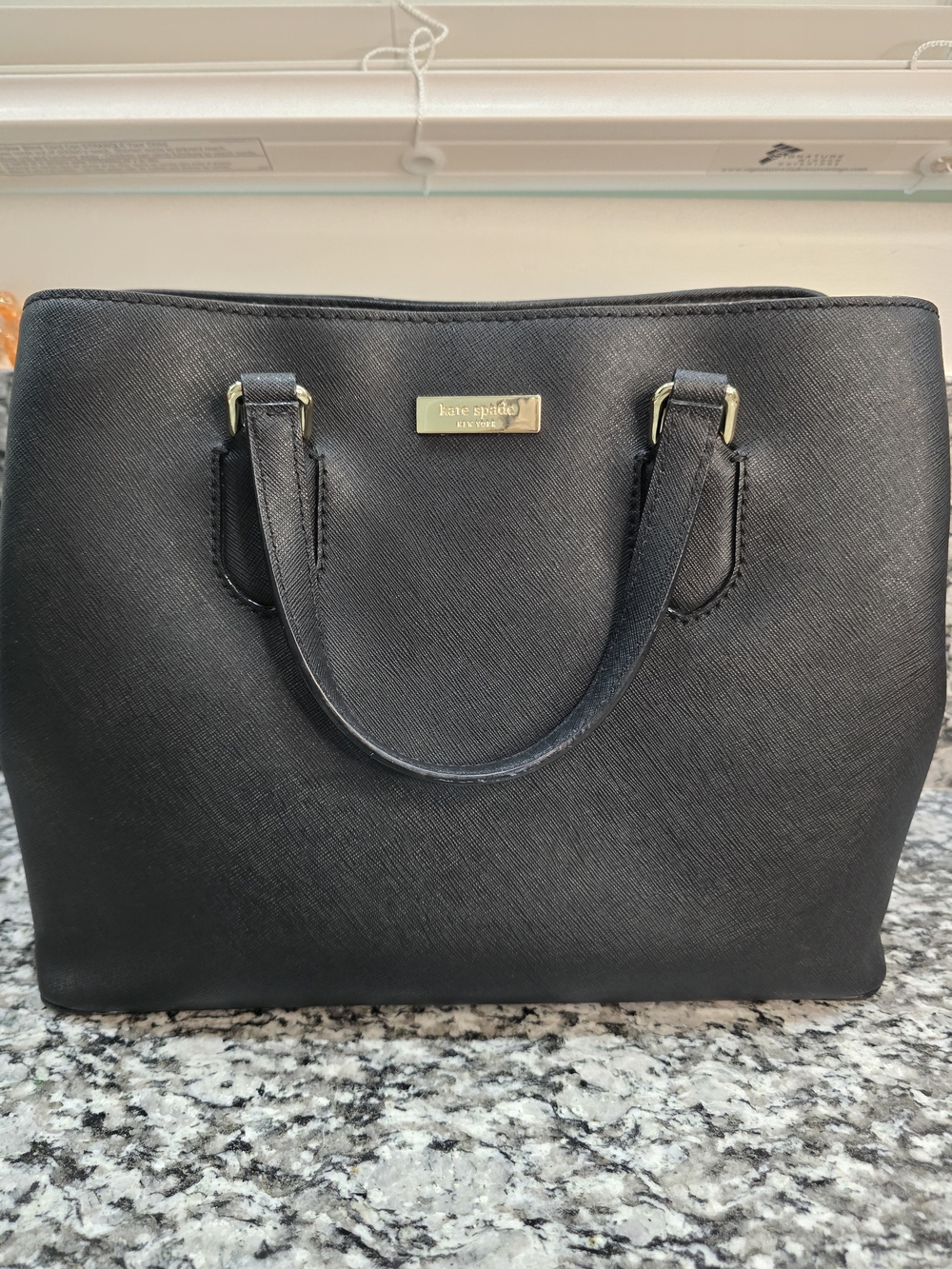 EUC Kate Spade Laurel Way Evangelie Saffiano Leather Satchel - Black